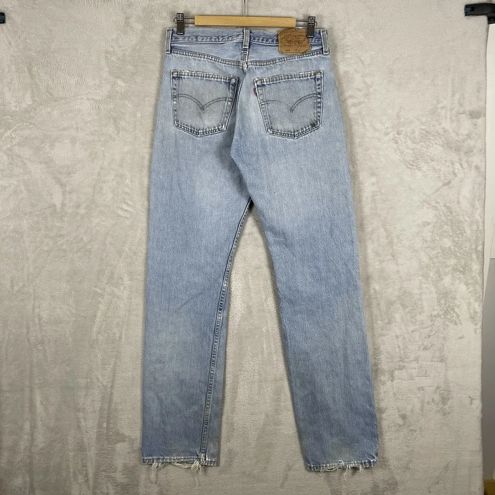 Vtg Levis 501 Jeans Mens 32x34 (fit 30x32) Made in USA 90s Distressed Thrashed